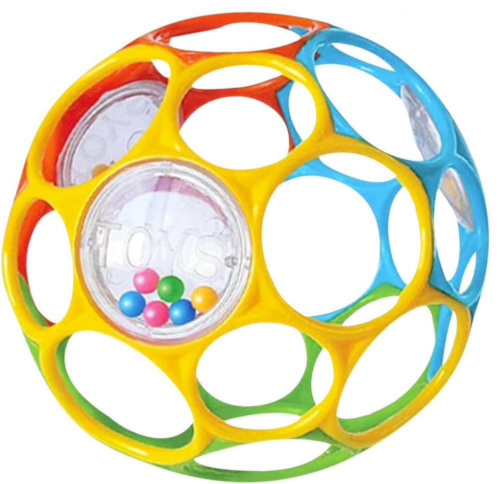 KIKUO Classic Ball μασητικό-λαβή σε σχήμα μπάλας με κουδουνίστρες 11,5 cm