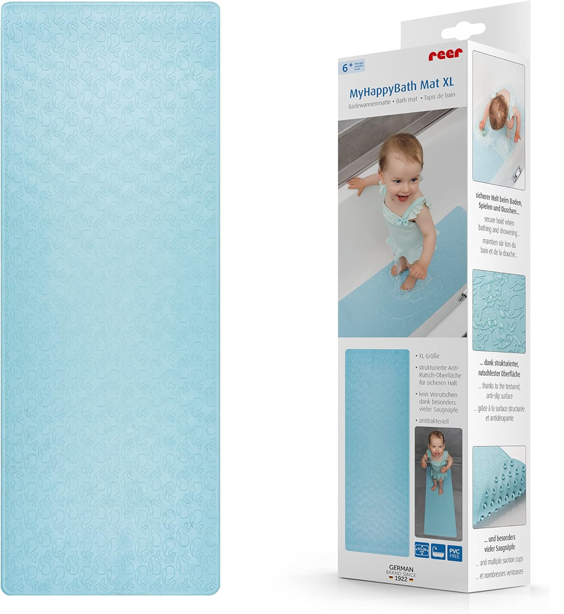 REER MyHappyBath XXL protišmyková podložka do vane a sprchy 36x97 cm