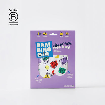 BAMBINO MIO duża torba na mokre pieluchy Wetbag, certyfikowana torba na 20 pieluch wielorazowych