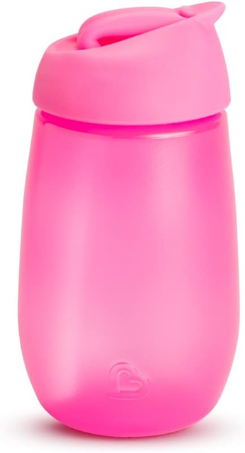 MUNCHKIN Simple Clean Becher mit Trinkhalm, auslaufsicher, 12 M+, 296 ml