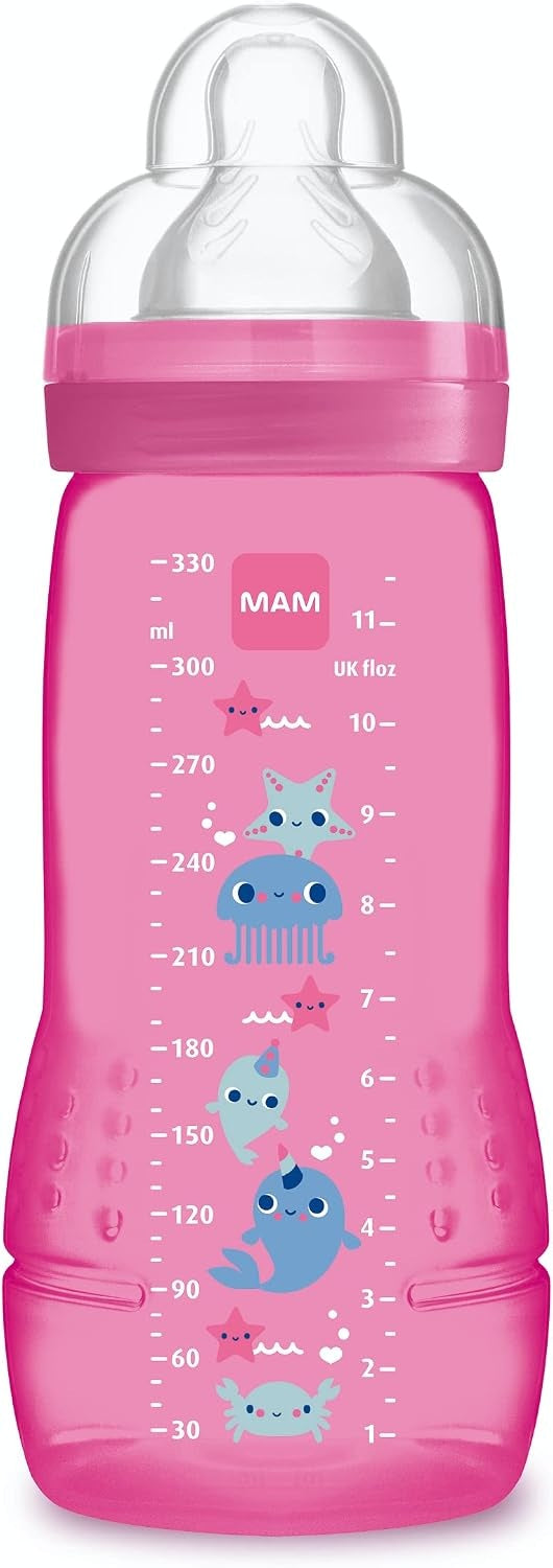 MAM Easy Active Flasche 330 ml, Trinksauger 3, 4m+ Meerestiere