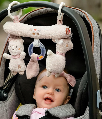 FEHN trapeze stroller hanging toy with rattle and squeaker PERU