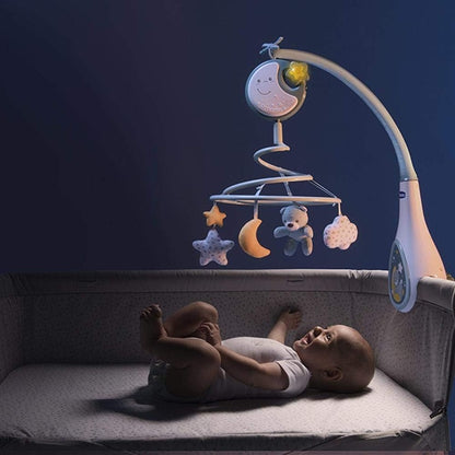 CHICCO Next2Dreams 2σε1 καρουζέλα με μελωδίες και νυχτερινό φωτιστικό ΑΡΚΟΥΔΑΚΙ