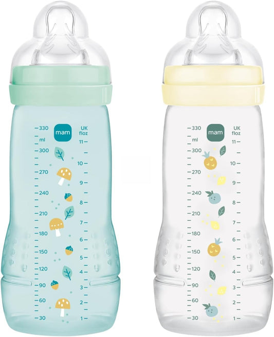 MAM Easy Active zestaw butelek 2x 330 ml 6 m+ smoczek 4 bardzo szybki