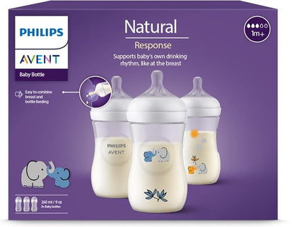 PHILIPS AVENT Natural RESPONSE Μπιμπερό 260 ml 1 Μήνας+ x3 ΔΙΑΚΟΣΜΗΣΗ