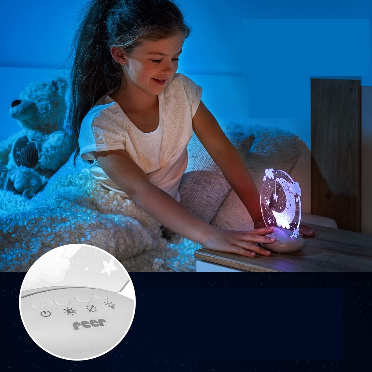 REER ColourLumy LED-Νυχτερινό Φως 5 Χρώματα ΦΕΓΓΑΡΙ