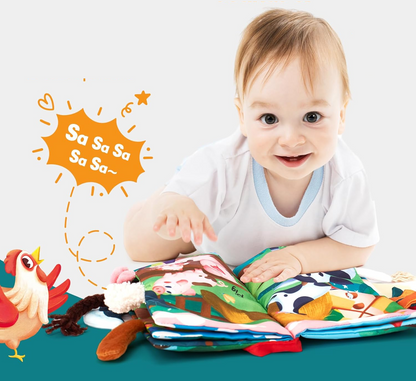 HAHALAND Farm Animal Tails sensory book, pendant