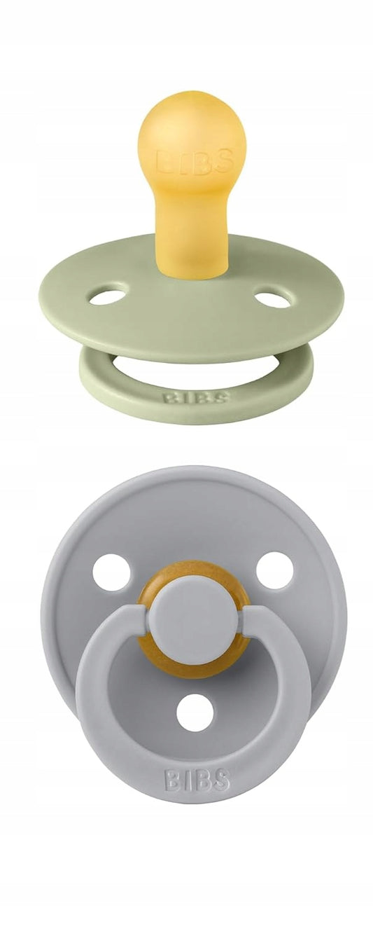 BIBS COLOUR smoczki uspokajające 2pack kauczuk 0-6 msc ANATOMICZNE
