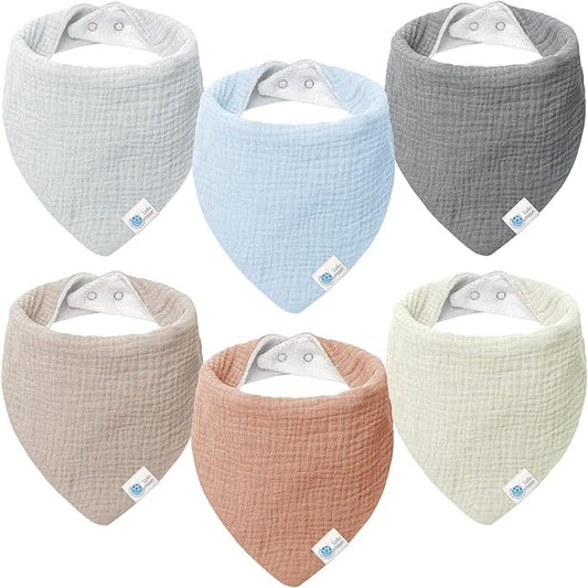 LULU MOON bandana előkék patenttal 0-36 hónap x6