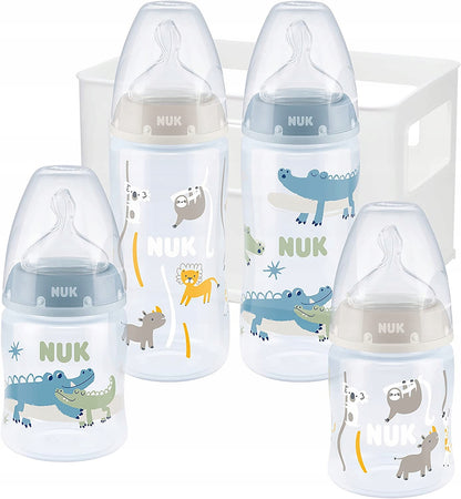 NUK First Choice+ σετ εκκίνησης 4 μπιμπερό + καλάθι οργάνωσης 0-6 μηνών