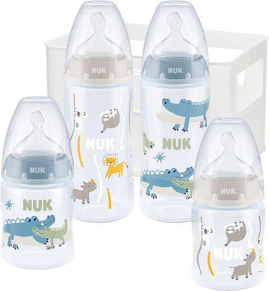 NUK First Choice+ Starter-Set 4 Flaschen + Organizer-Korb 0-6 Monate