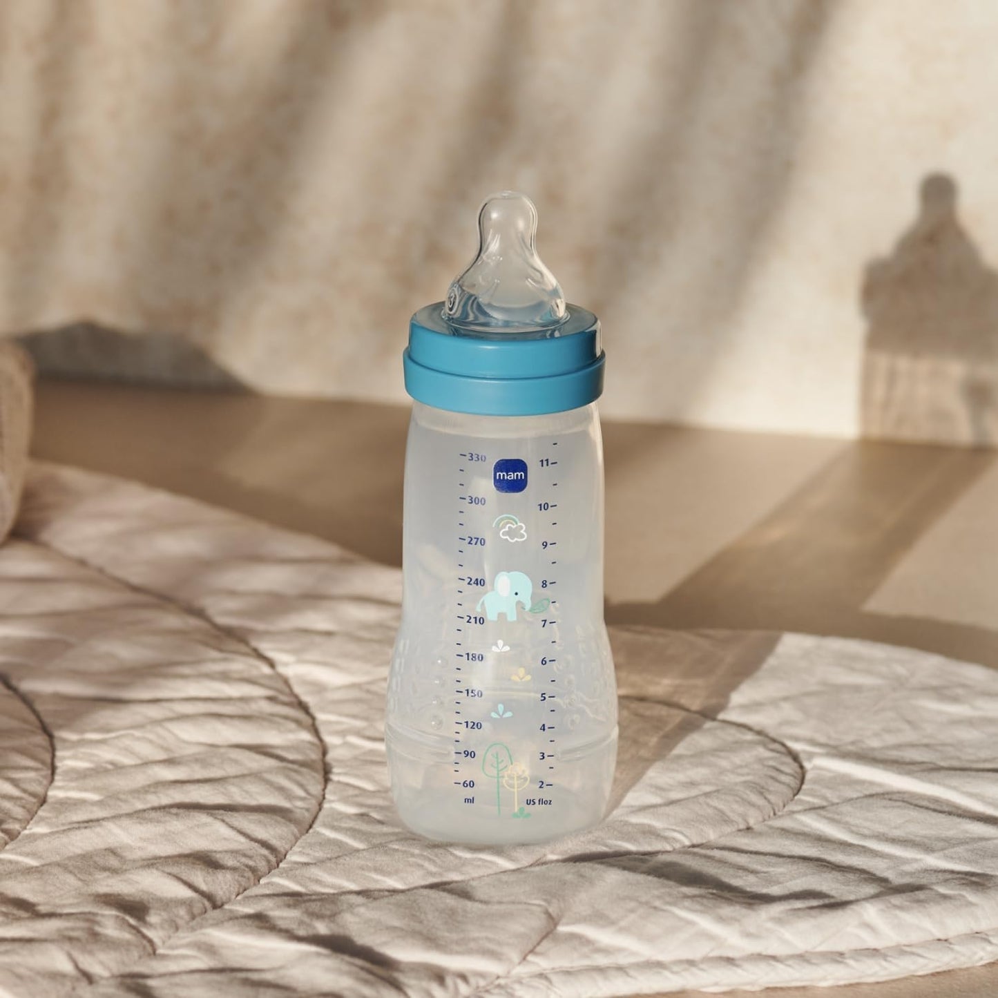MAM Easy Active Flasche 330 ml, Sauger Gr. 4, 6 m+ Elefant