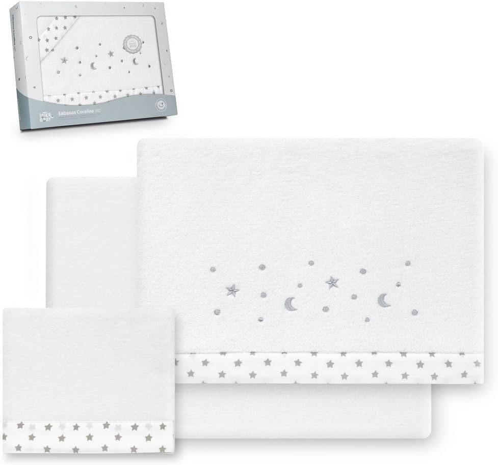 INTERBABY Bettwäsche-Set für Kinderbetten 60x120 cm Coralina