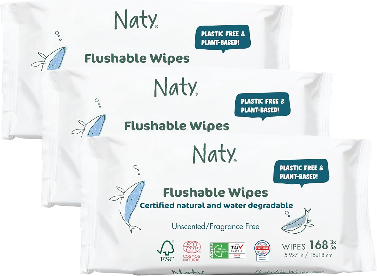 ECO BY NATY υγρά μαντηλάκια 3 x 56 βιοδιασπώμενα κομποστοποιήσιμα