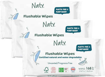 ECO BY NATY υγρά μαντηλάκια 3 x 56 βιοδιασπώμενα κομποστοποιήσιμα