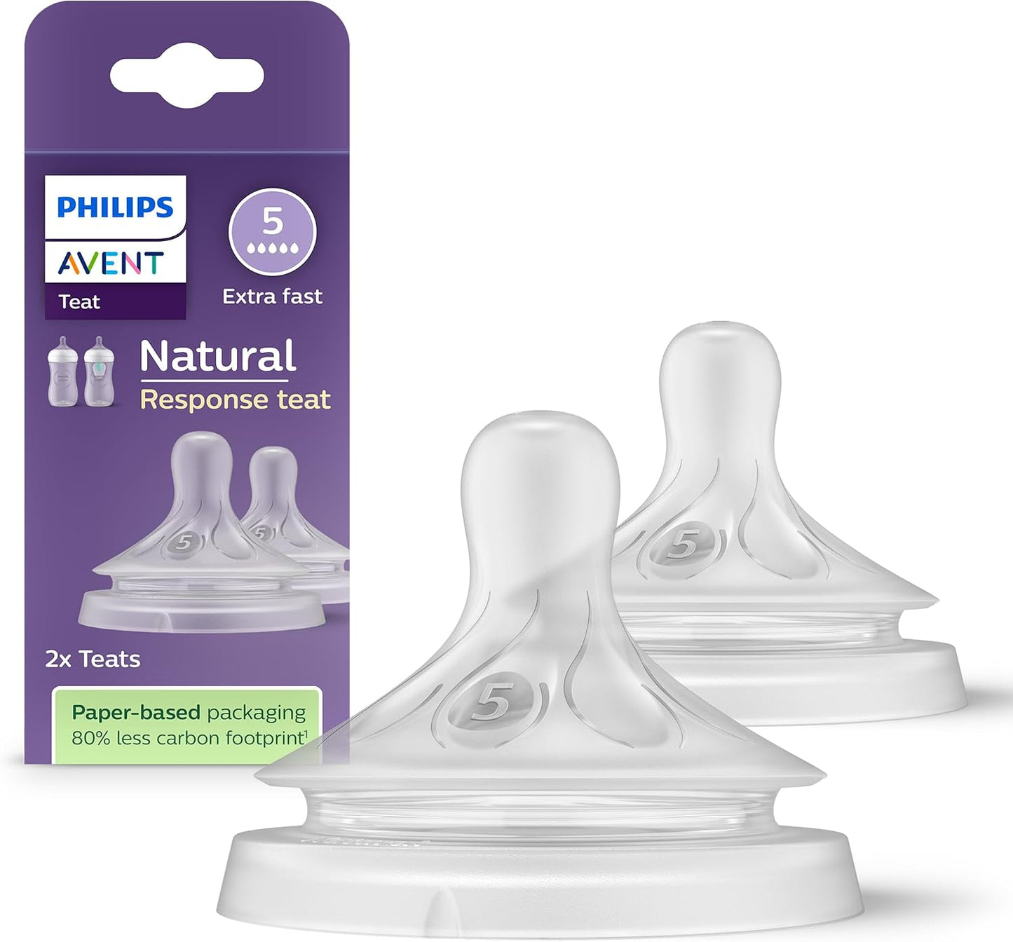 PHILIPS AVENT Natural Response pacifiers, flow 5, extra fast, x2