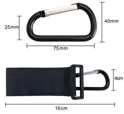 LOThandles for attaching the bag to the frame x 2colour blackdimensions shown in one of the photos under the