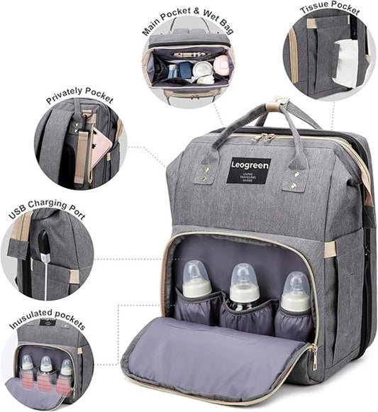 LEOGREEN backpack for nappies and accessories
