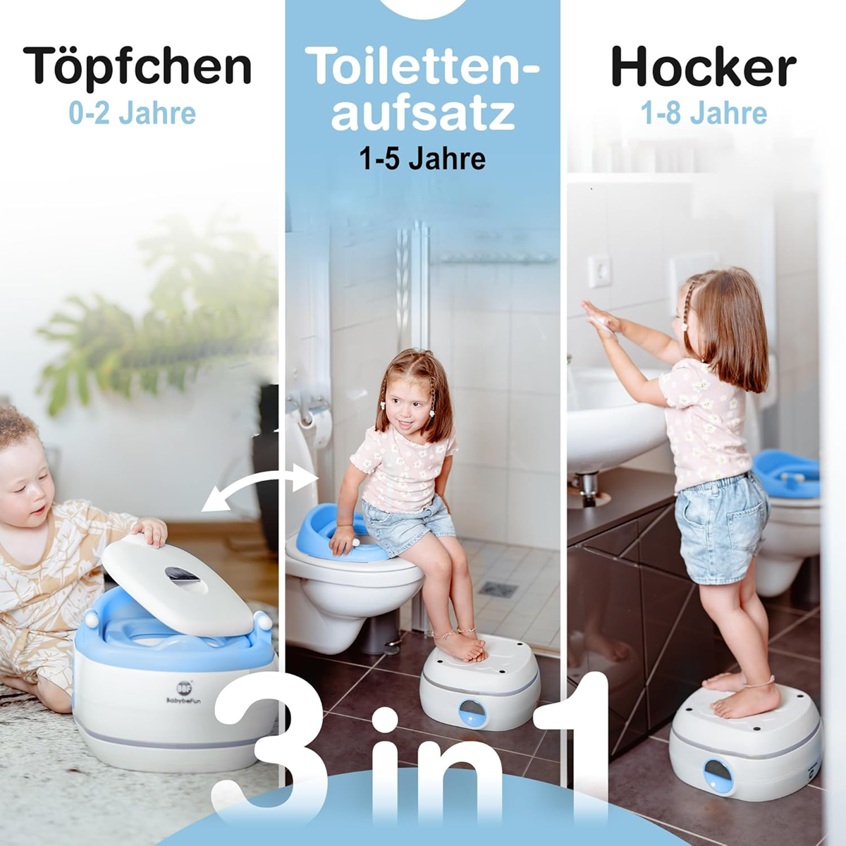 BABYBEFUN 3w1 nocnik nakładka podnóżek