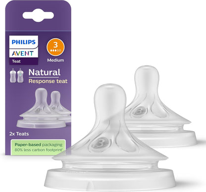 Philips Avent Natural Response θηλή μπιμπερό (3) 1m+ x2