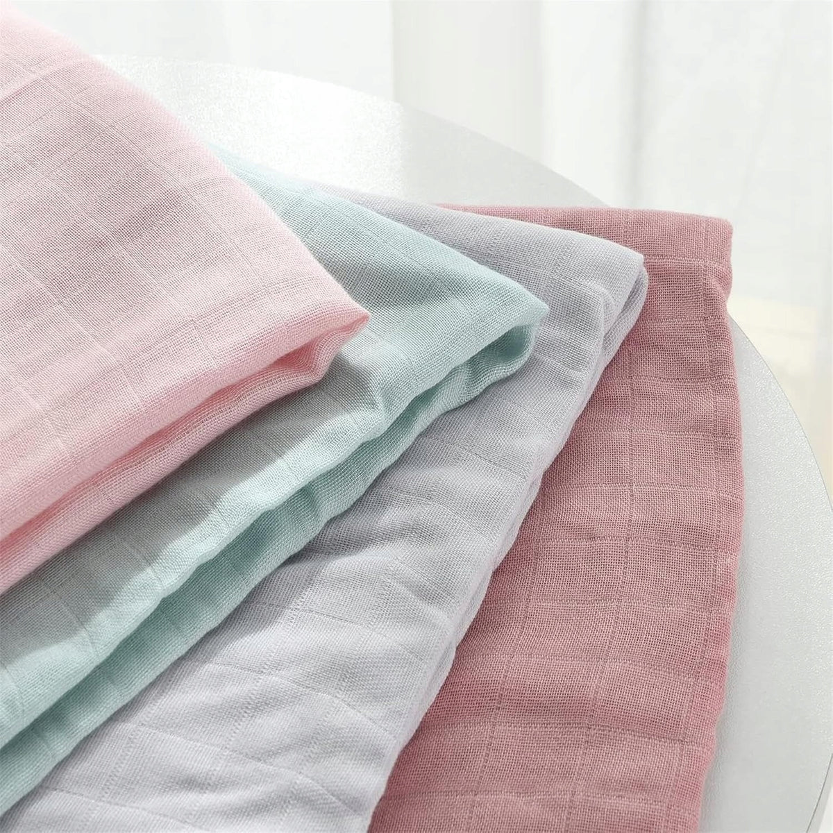 MOMCOZY Μουσελίνες αγκαλιάς x4 μπαμπού βαμβάκι 120x120