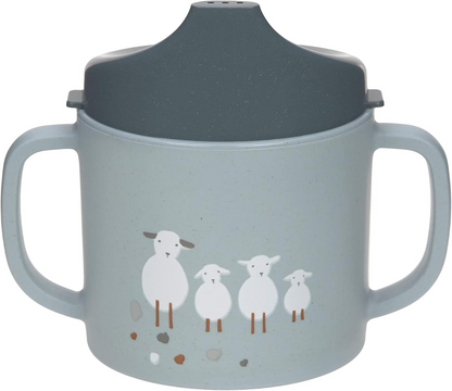 LASSIG Ποτηράκι Sippy Tiny Farmer Sheep με στόμιο 150 ml 6 μηνών+