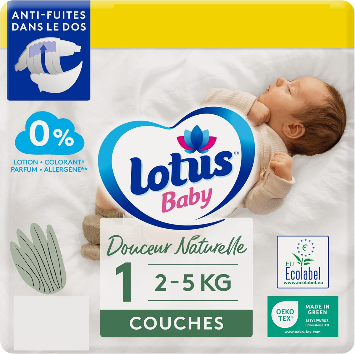 LOTUS BABYdisposable eco-friendly nappiessize 1 - 2-5 kg20 pcsnew condition