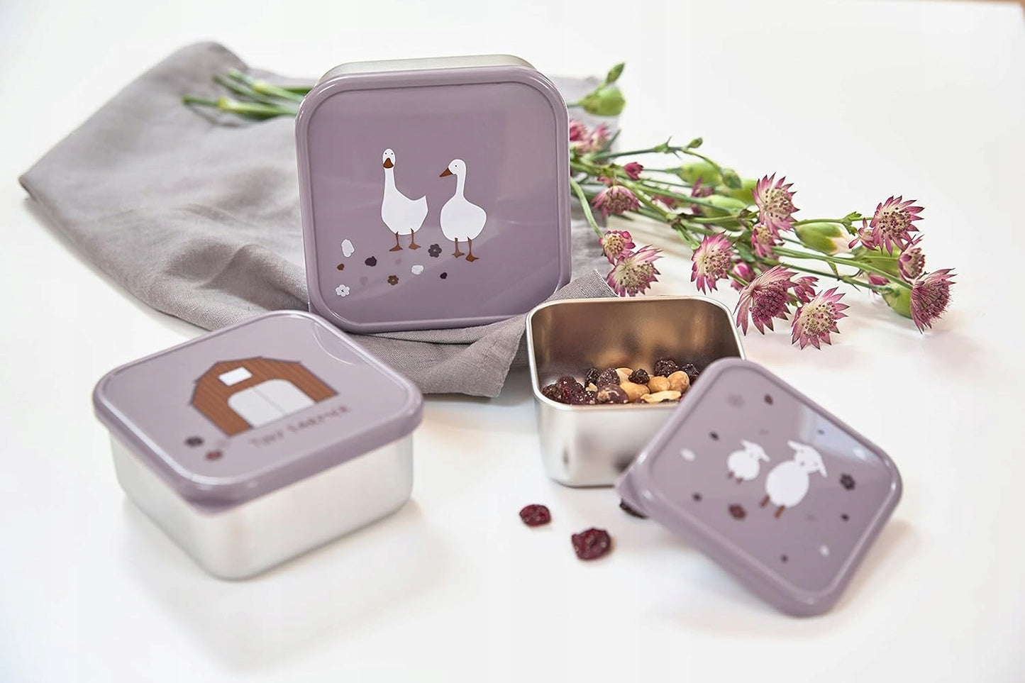 LASSIG Snackbox μεταλλικά ΚΟΥΤΙΑ ΓΙΑ ΣΝΑΚ x3
