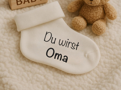 BUNNY BOO socks "You Will Be a Grandma"