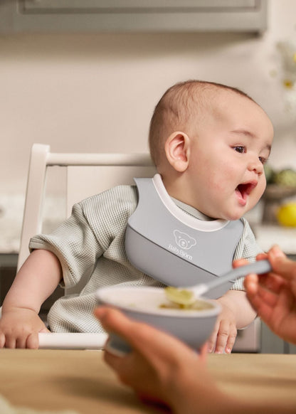 BabyBjörn 073004 gray feeding spoons with a long handle