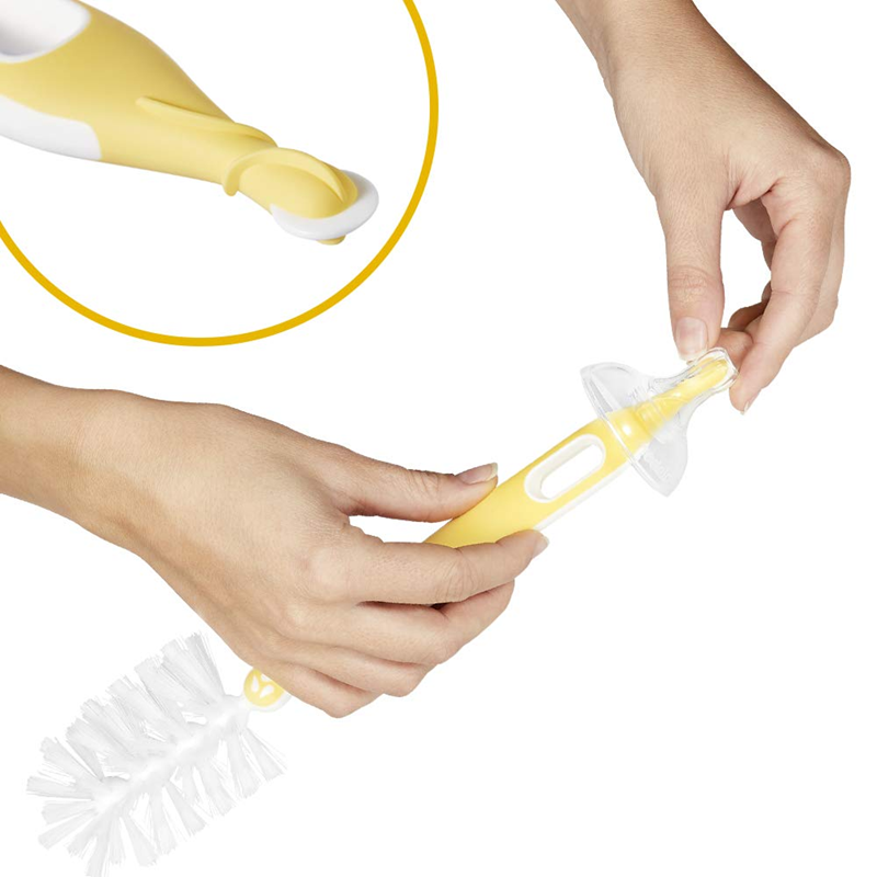 MEDELA 2σε1 βούρτσα για καθαρισμό θηλών και μπιμπερό 30 εκ. + βάση