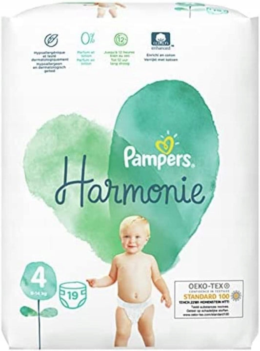 PAMPERS Harmonie pannolini usa e getta taglia 4 9-14kg x19 pezzi