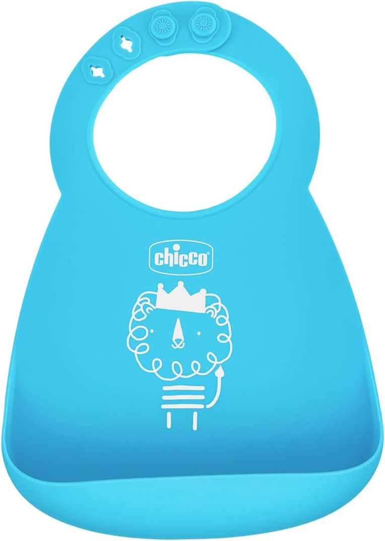 CHICCO Easy Start Σετ σιλικόνης μπολ κουτάλι σαλιάρα