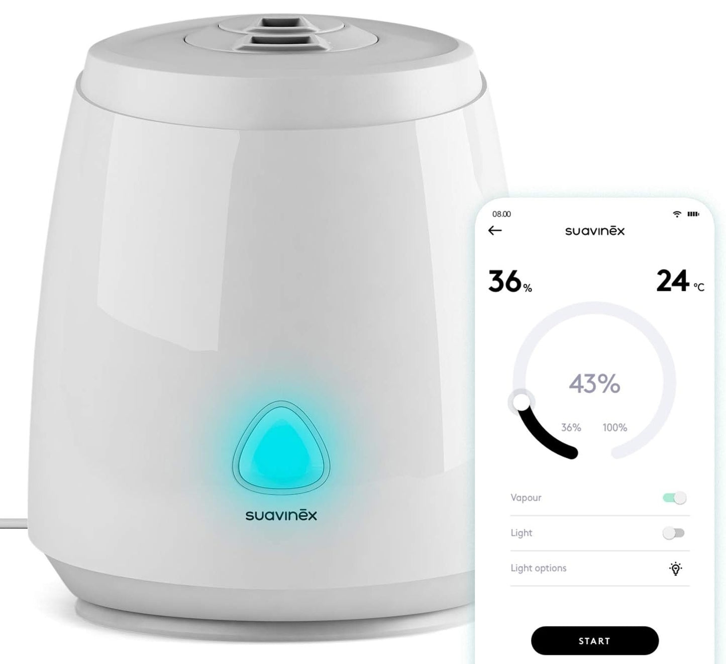 SUAVINEX Care ultrasonic humidifier app