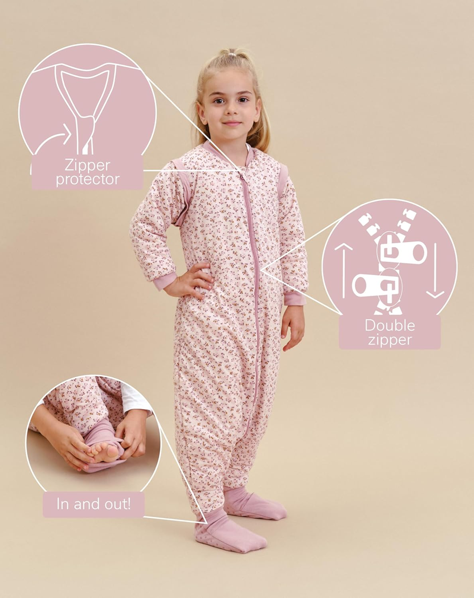 MOLIS&CO sac de dormit de iarnă 2,5 TOG, pentru 3 ani, cu mâneci detașabile