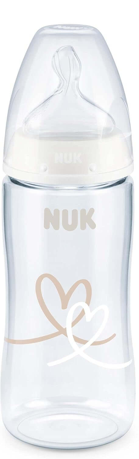 NUK First Choice+ butelka 300 ml smoczek M średni przepływ 0-6 m SERCA – zdjęcie 1