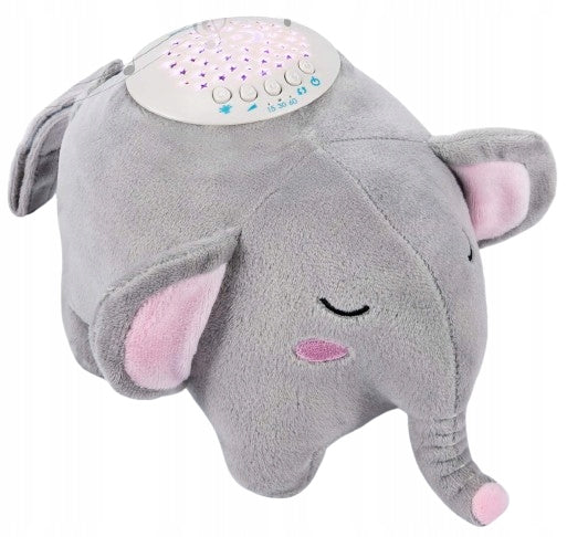 MOMCOZY Sternenprojektor Kuscheltier 15 Melodien & Geräusche 13x19 cm ELEFANT