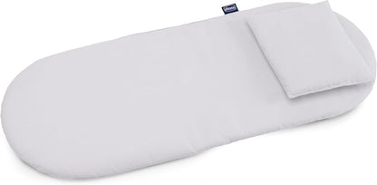 CHICCO materac i poduszka do wózka gondoli 68x28 cm, biały zestaw do gondoli