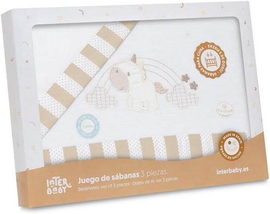 INTERBABY komplet pościeli 3częściowy 60x120 / 40x60 / 110x155