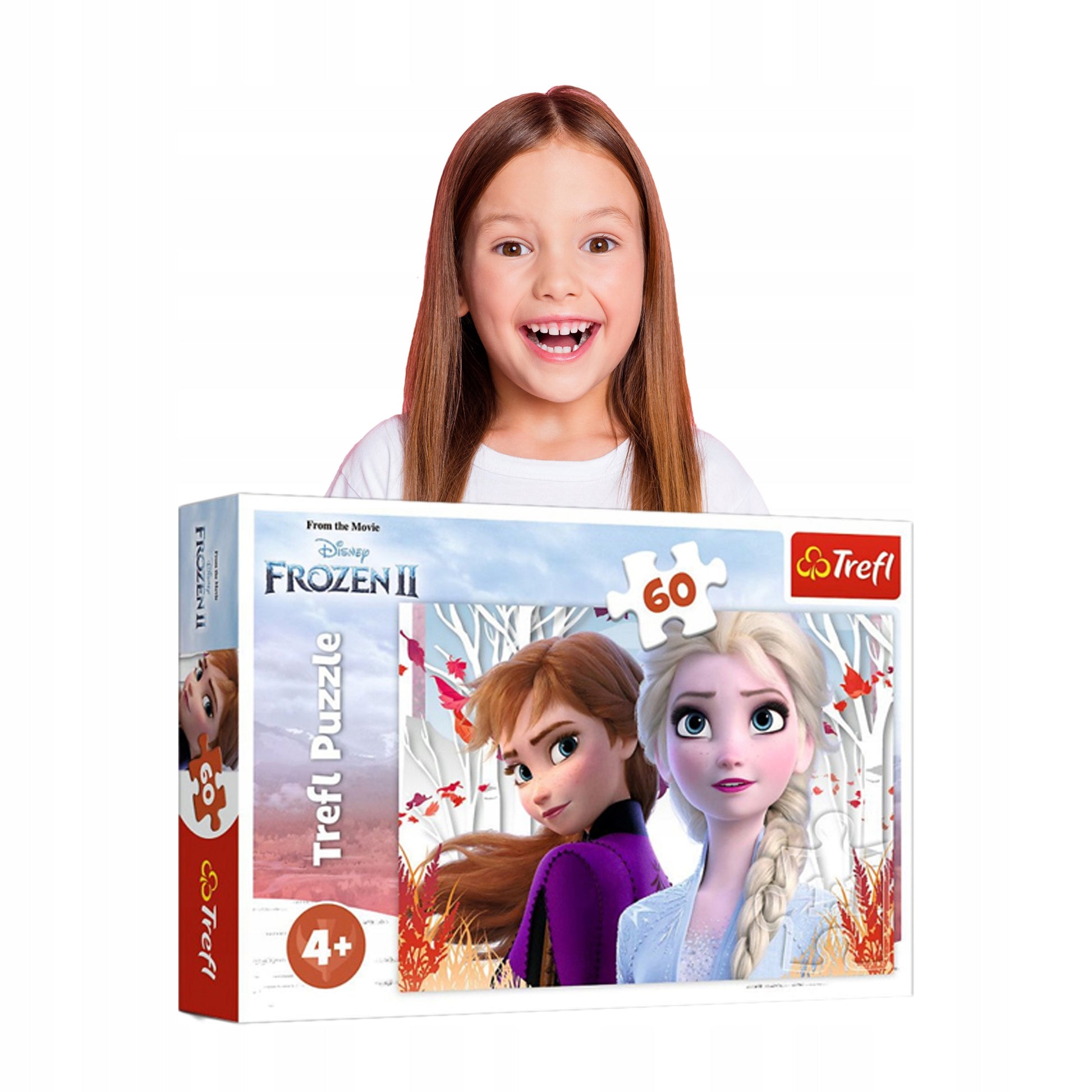 TREFL puzzle Zaczarowany Świat Anny i Elsy KRAINA LODU 60 elementów 4 lata+