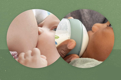 NUK For Nature μπιμπερό 150 ml 1 m+ θηλή S αργή ροή ένδειξη θερμοκρασίας