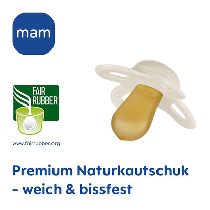 MAM Original Start latex pacifier, 4-pack, 0–2 months