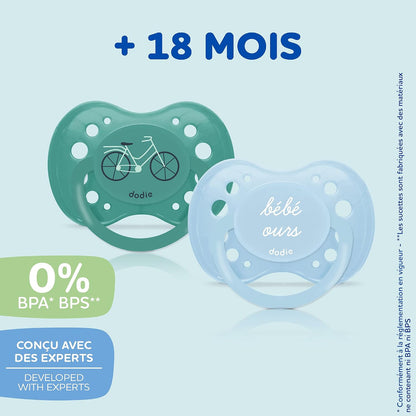 DODIE anatomischer Schnuller 18m+ Bébé Ours x3