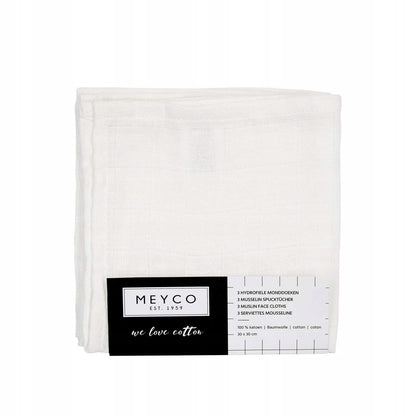 MEYCO pieluchy muślinowe 30cm x 30cm x3szt