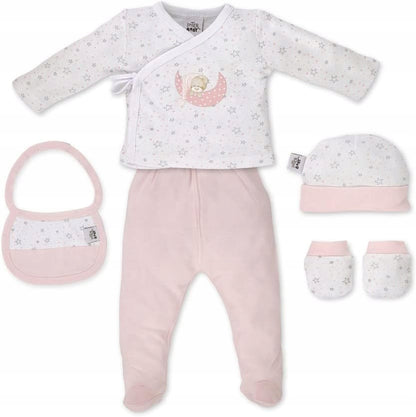 INTERBABY σετ δώρου από μπαμπού πυτζάμες σκουφάκι κάλτσες σαλιάρα