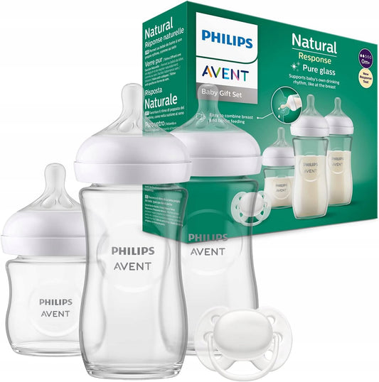 PHILIPS AVENT Natural Response σετ 3 γυάλινα μπουκάλια + πιπίλα