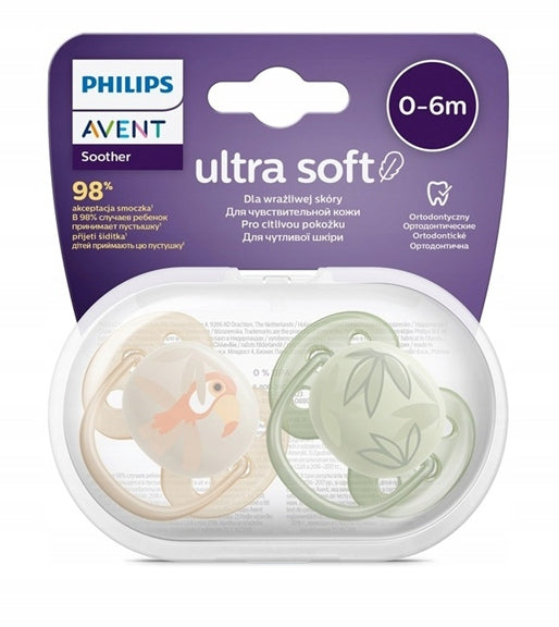 PHILIPS AVENT Ultra Soft Forest Friends sucettes x 2 0-6 mois