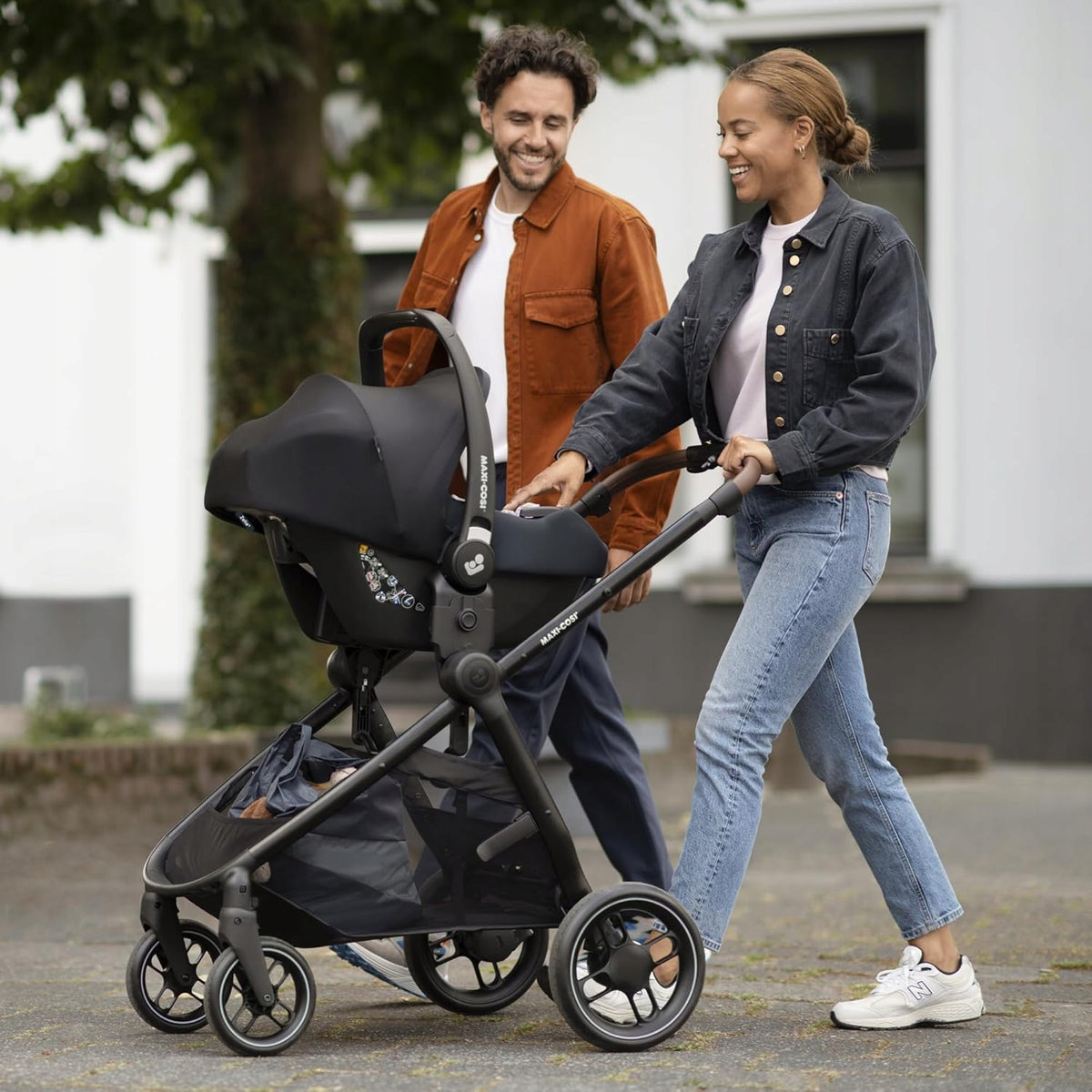 Αντάπτορας MAXI-COSI καροτσιού ADORRA LEONA OXFORD LILA NOVA κάθισμα αυτοκινήτου PEBBLE CORAL