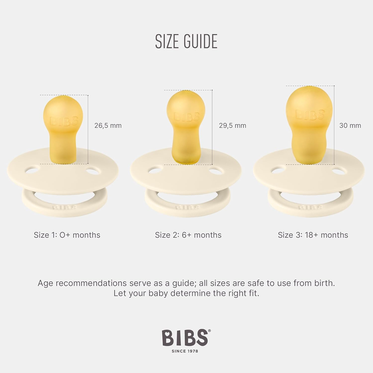 BIBS COLOUR πιπίλες 2τμχ από καουτσούκ 0-6 μηνών