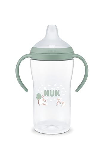 NUK Perfect Match kubek treningowy 260 ml 6m+ z uchwytami i miękkim ustnikiem, wzór Owieczka
